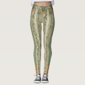 Egyptische Art Print Leggings (Voorkant)