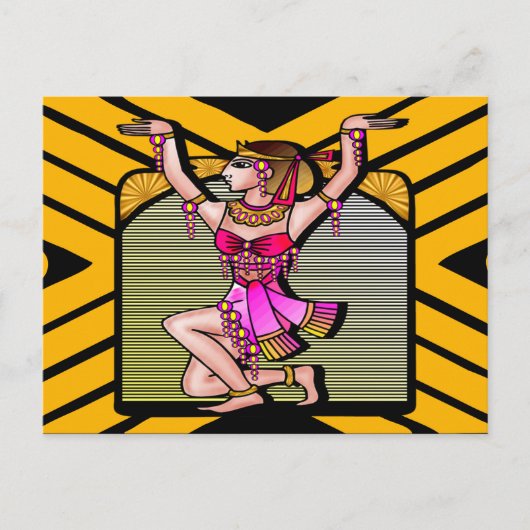 Egyptische Belly Dancer Briefkaart (Voorkant)