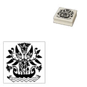 Egyptische bloemen kunst stempel (Gestempeld)