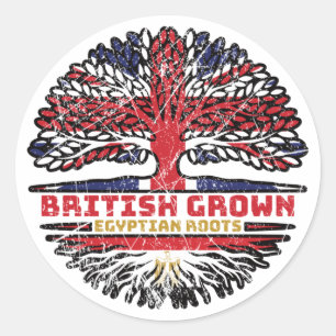 Egyptische Britse boom in het Verenigd Koninkrijk Ronde Sticker