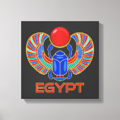 Egyptische carab met het woord Egypte Canvas Afdruk (Voorkant)