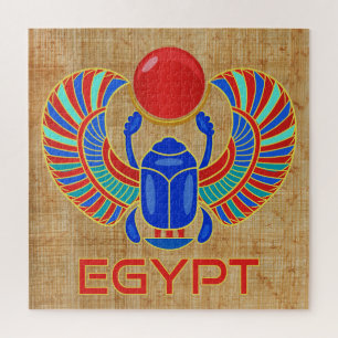 Egyptische carab met het woord Egypte Legpuzzel