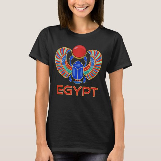 Egyptische carab met het woord Egypte T-shirt (Voorkant)