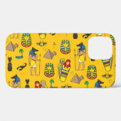 Egyptische elementen, Anubis, piramides patroon. Case-Mate iPhone Case (Achterkant (horizontaal))
