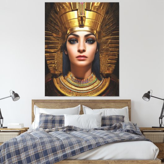 Egyptische Farao Canvas Print (Insitu (Slaapkamer))