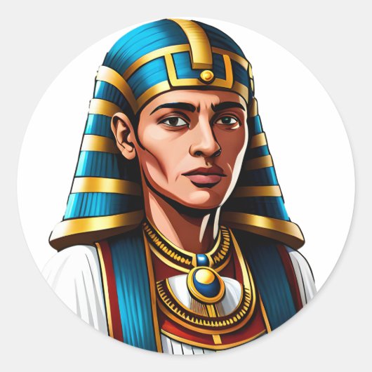 Egyptische Farao-Sticker Ronde Sticker (Voorkant)
