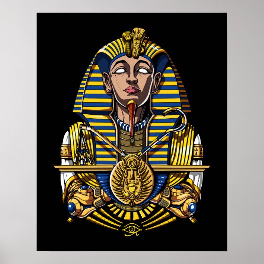 Egyptische Farao Tutankhamun King Tut Poster (Voorkant)