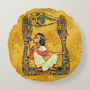 Egyptische Fusion Rond Kussen