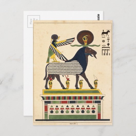 Egyptische god Amun-Ra Briefkaart (Voorkant / Achterkant)