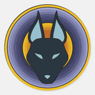 Egyptische god Anubis Logo Sticker