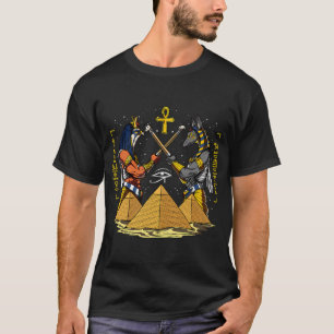 Egyptische God Anubis Oog van Horus T-shirt