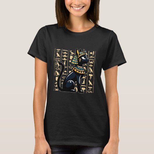 Egyptische God Bastet T-shirt (Voorkant)