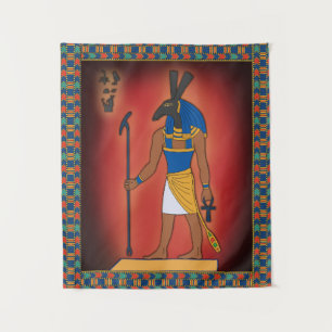 Egyptische god Seth Wall opgehangen Wandkleed