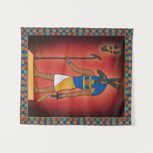 Egyptische god Seth Wall opgehangen Wandkleed (Voorkant (horizontaal))