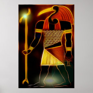 Egyptische god Thoth Poster