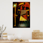 Egyptische god Thoth Poster (Keuken)