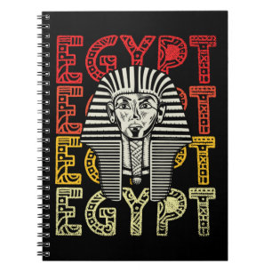 Egyptische god Tutankhamun Retro Egypt Farao Notitieboek