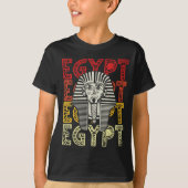 Egyptische god Tutankhamun Retro Egypt Farao T-shirt (Voorkant)