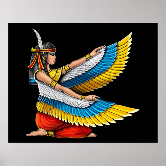 Egyptische Goddess Maat Poster (Voorkant)