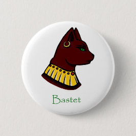 Egyptische godin - Bastet Badge Ronde Button 5,7 Cm