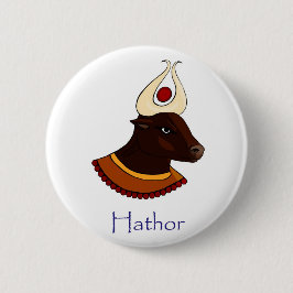 Egyptische godin - Hathor Badge Ronde Button 5,7 Cm