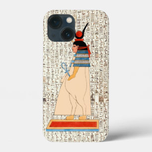 Egyptische godin Hathor Hiërogliefen iPhone 13 Mini Hoesje