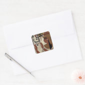 Egyptische godin hiërogliefenpatroon vierkante sticker (Envelop)