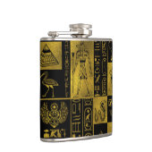 Egyptische goudhiërogliefen en collage voor symbol heupfles (Rechts)