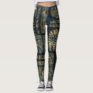 Egyptische hiërogliefen en godheden - Abalone en g Leggings