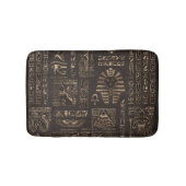 Egyptische hiërogliefen en godheden - goud op hout badmat (Voorkant)