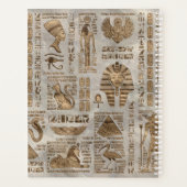 Egyptische hiërogliefen en godheden - goud planner (Achterkant)