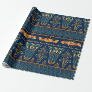 Egyptische hiërogliefen Gouden Kevers Gouden Glitt Cadeaupapier