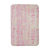 Egyptische hiërogliefen in het roze badmat (Voorkant Verticaal)