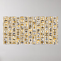 Egyptische hiërogliefen met gele zwarte kleur naad