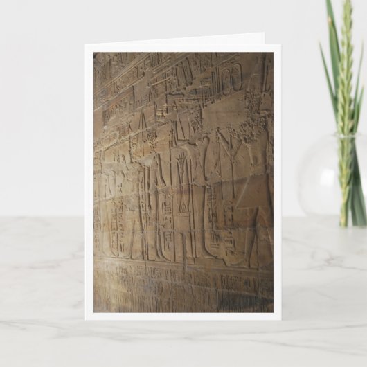 Egyptische hiërogliefen muur achtergrond kaart (Voorkant)