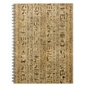 Egyptische hiërogliefen op papyrus notitieboek (Voorkant)