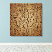 Egyptische hiërogliefen papier afdrukken (Insitu (Houten vloer))