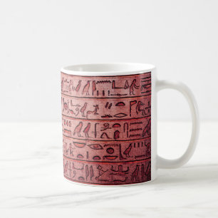 Egyptische hiërogliefen rode koffie Mok