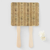 Egyptische hiërogliefen textuur handwaaier (Voorkant en achterkant)