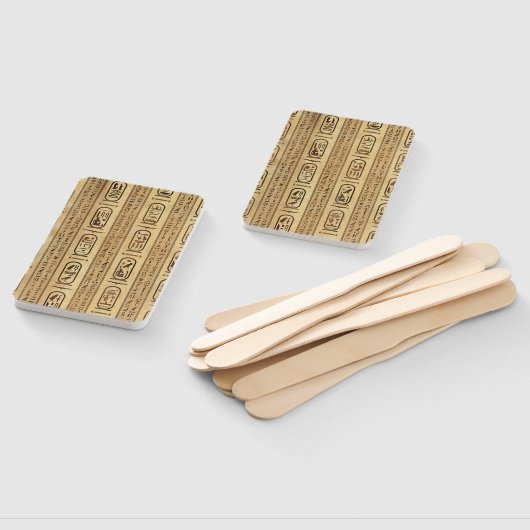 Egyptische hiërogliefen  textuur handwaaier (Niet-gemonteerd)