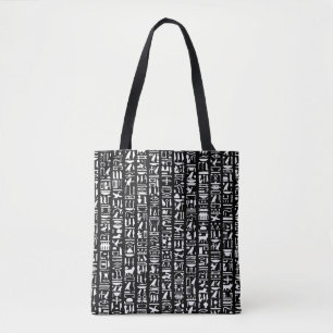 Egyptische Hieroglyph Canvas tas