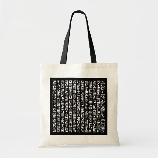 Egyptische Hieroglyph Canvas tas (Voorkant)