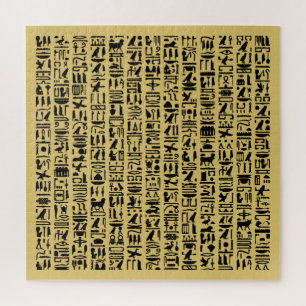 Egyptische Hieroglyph Jigzaag Puzzle Legpuzzel