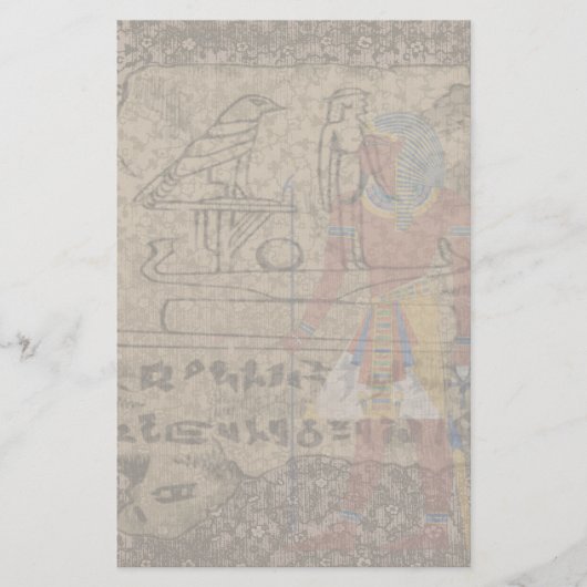 Egyptische Hieroglyphic Briefpapier (Voorkant)