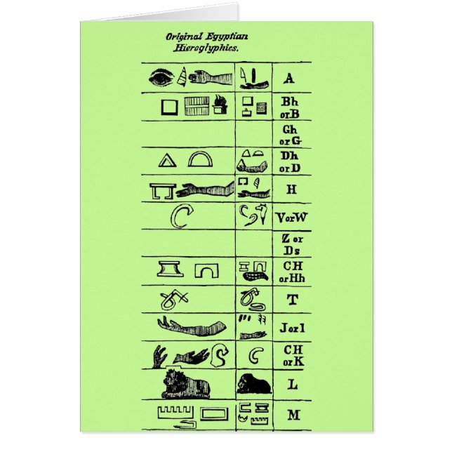 Egyptische Hieroglyphics (Voorkant)