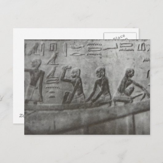 Egyptische Hieroglyphics Briefkaart (Voorkant / Achterkant)