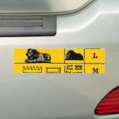 Egyptische Hieroglyphics Bumpersticker (Op auto)