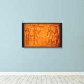 Egyptische Hieroglyphics Canvas Afdruk (Insitu (Houten vloer))