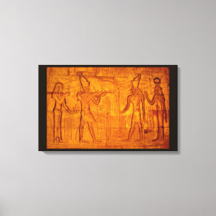 Egyptische Hieroglyphics Canvas Afdruk