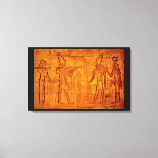 Egyptische Hieroglyphics Canvas Afdruk (Voorkant)